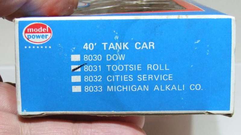 MODEL POWER HO: "TOOTSIE ROLL" Single Dome Tanker Wagon in Like New Boxed Condition.