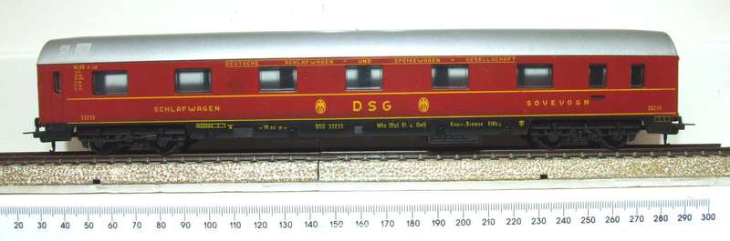 LIMA HO: Vintage DB DSG Sleeping Car in  Good, Un-Boxed condition(Italy)