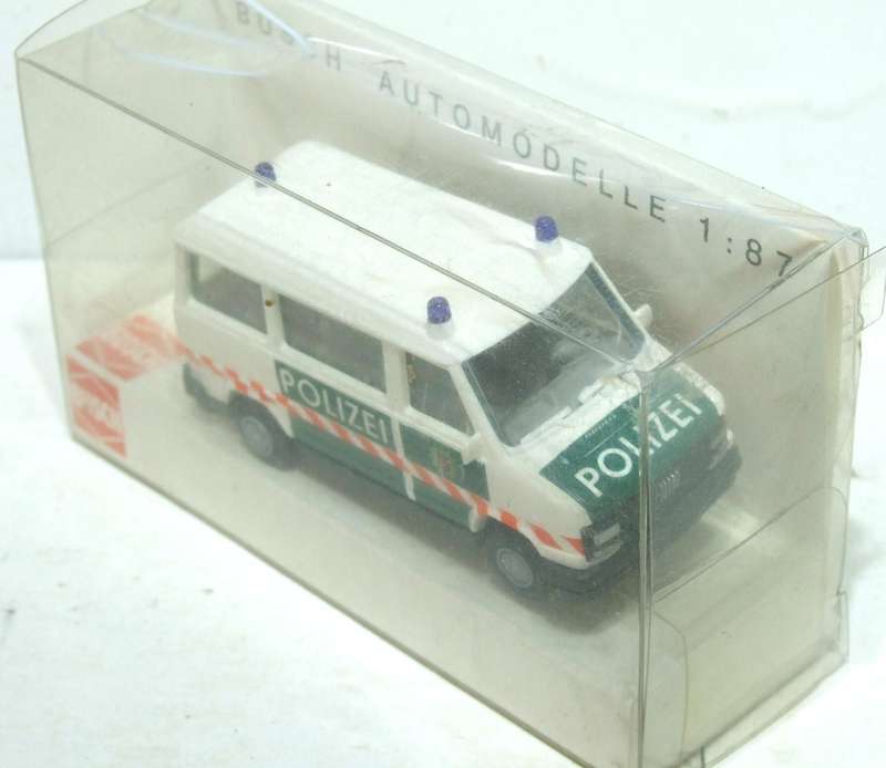 BUSCH HO: Highly Detailed Fiat DUCATO Polizei (43247)  in Like New Boxed Condition.