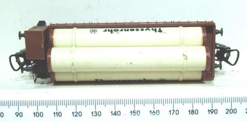 LIMA HO: Vintage FS "THYSSENROHR" Car with Pipe Load in  Fair, Un-Boxed condition(Italy)