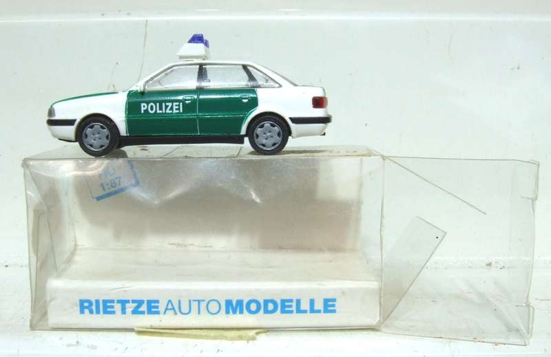 RIETZE HO: Highly Detailed AUDI 80 Polizei Car in Good Used Boxed Condition.(Germany)