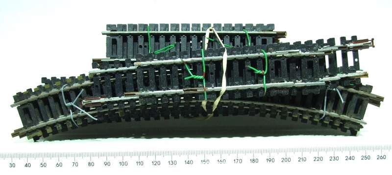 LIMA HO: 21pc Mixed Bundel Steel Track in Fair Used un-boxed condition.(Italy))
