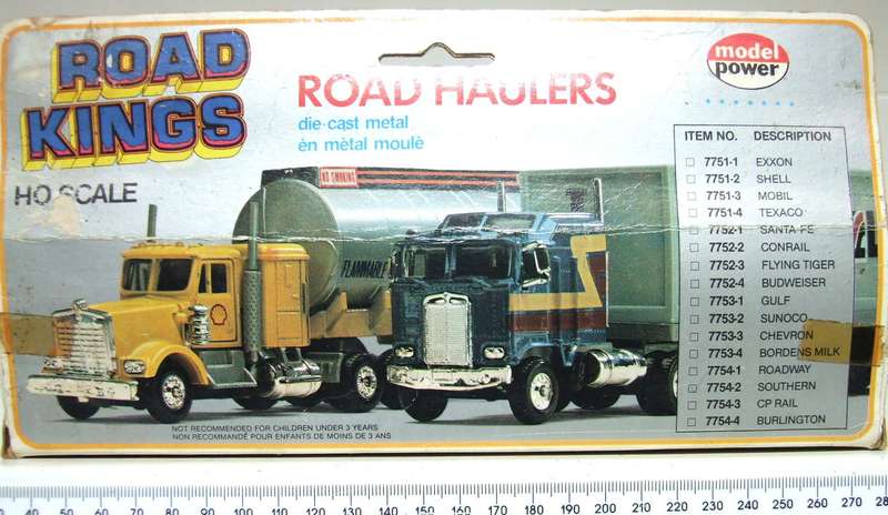 MODEL POWER HO: Detailed MACK Horse & Trailer with Container Load in Fair Boxed Condition.(HKong)