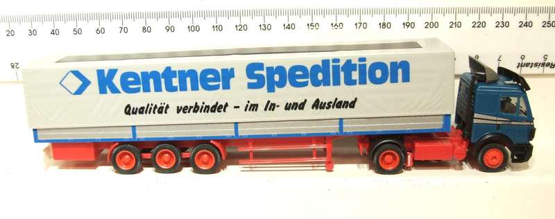 HERPA HO: Highly Detailed "KENTNER" Mercedes Benz Horse & Trailer in Good Boxed Condition.