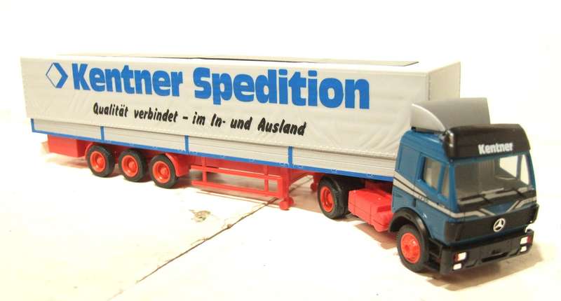 HERPA HO: Highly Detailed "KENTNER" Mercedes Benz Horse & Trailer in Good Boxed Condition.