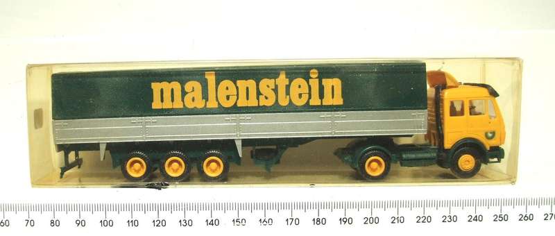 HERPA HO: Highly Detailed "MALENSTEIN" Mercedes Benz Horse & Trailer in Good Boxed Condition.