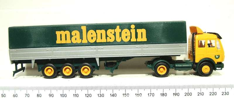 HERPA HO: Highly Detailed "MALENSTEIN" Mercedes Benz Horse & Trailer in Good Boxed Condition.
