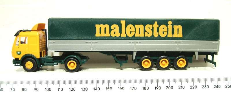 HERPA HO: Highly Detailed "MALENSTEIN" Mercedes Benz Horse & Trailer in Good Boxed Condition.