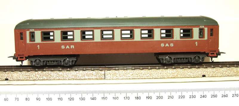 LIMA HO:  Vintage SAR Junior Orange Express Passenger Coach in Good Un-Boxed condition (Italy)