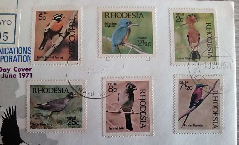 1971 Addressed Rhodesia First Day Cover. Birds of Rhodesia.