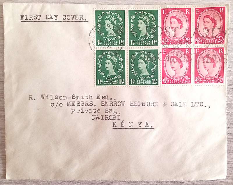 England 1952 FDC new issue of new values 5 Dec 1952