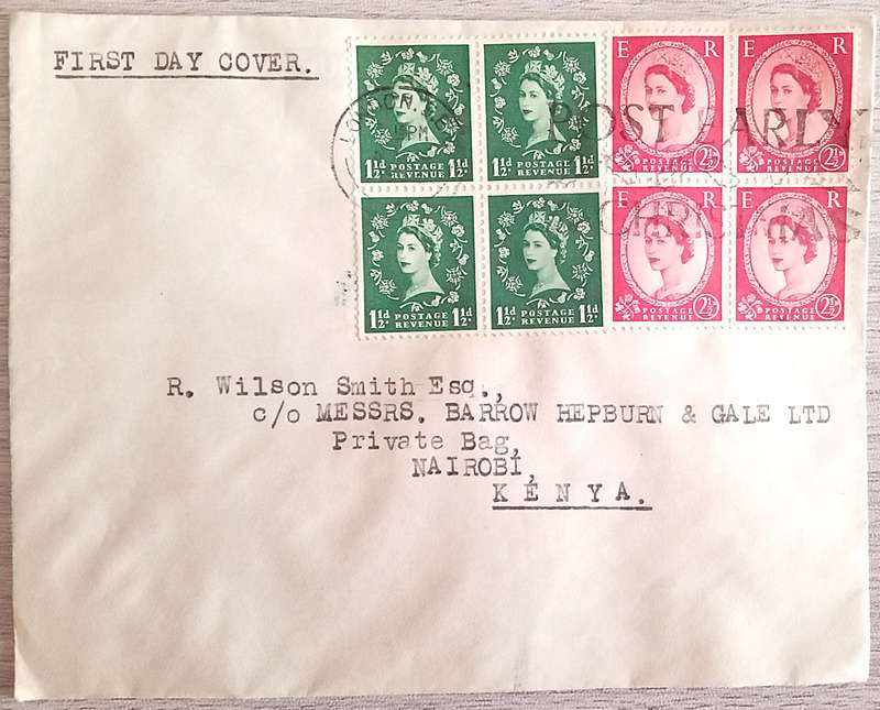 England 1952 FDC new issue of new values 5 Dec 1952