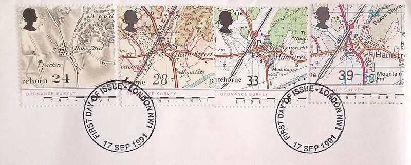 England 1991 Addressed FDC MAPS.
