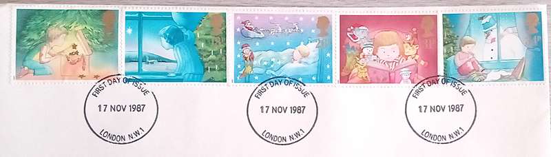 England 1987 Addressed FDC Christmas 1987.