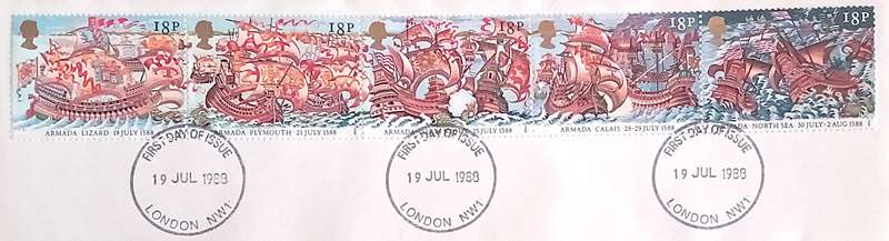 England 1988 Addressed FDC The Armada 1588.