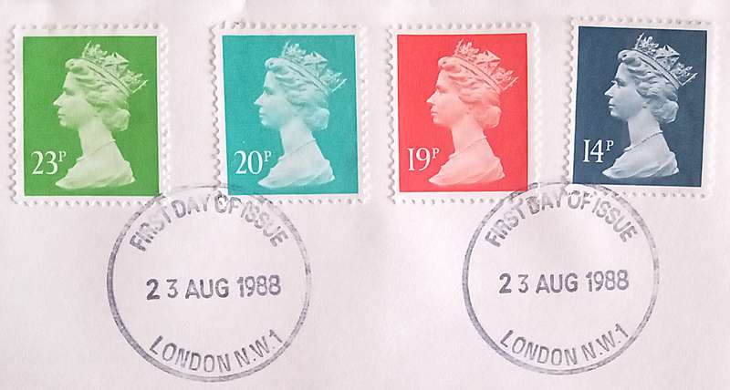 England 1988 Addressed FDC New Definitive Stamps.