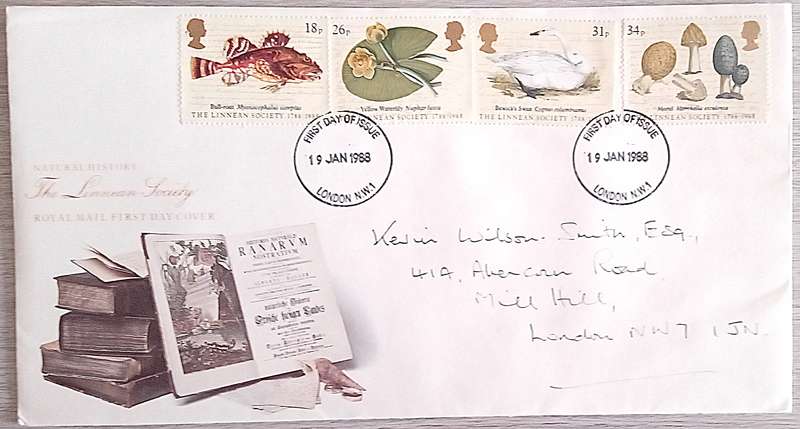 England 1988 Addressed FDC The Linnean  Society.
