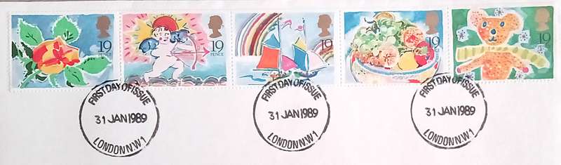 England 1989 Addressed FDC Greetings Stamps.