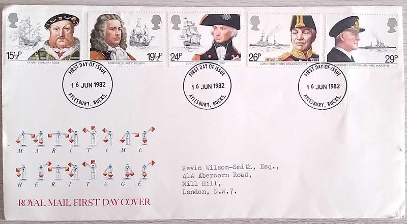 England 1982 Addressed FDC Maritime Heritage.