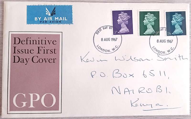 England 1967 Addressed FDC Definitive Issue First Day Cover GPO.