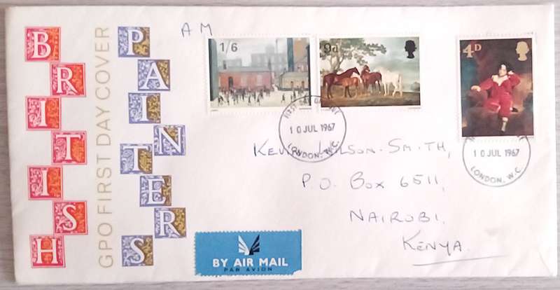 England 1967 Addressed FDC British Painters.