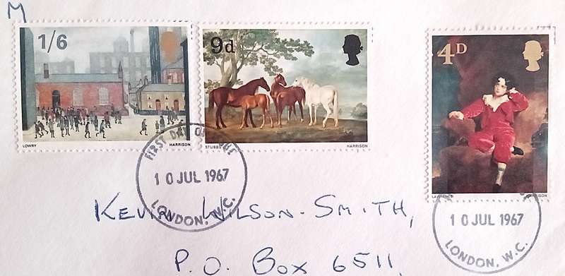 England 1967 Addressed FDC British Painters.