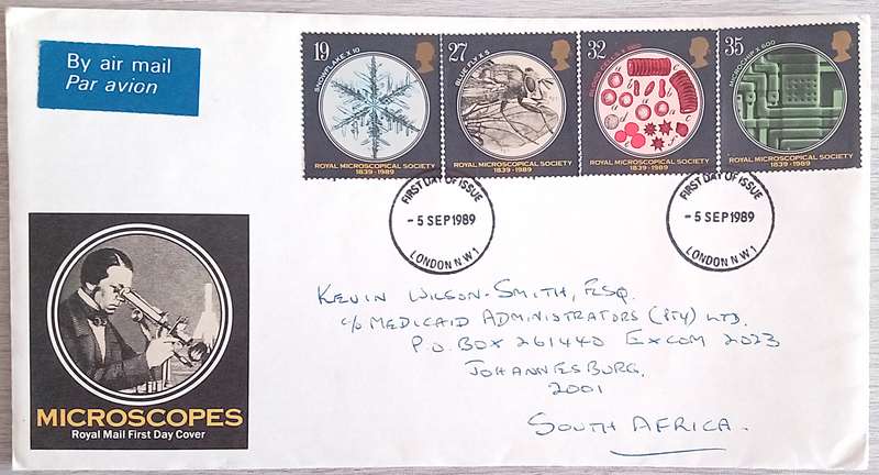 England 1989 Addressed FDC Microscopy