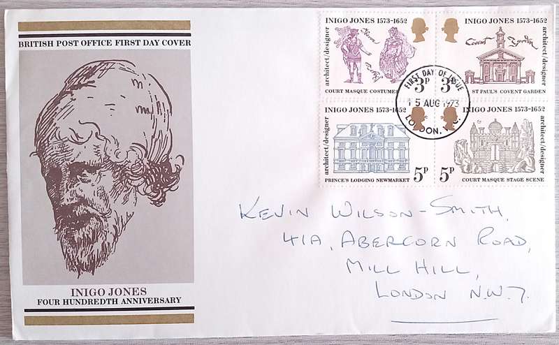 England 1973 The 400th Anniversary of the Birth of Inigo Jones, Architect and Designer
