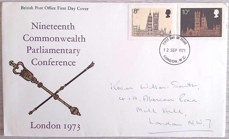 England 1973 Addressed FDC Nineteenth Commonwealth Parliamentary Conference London 1973..