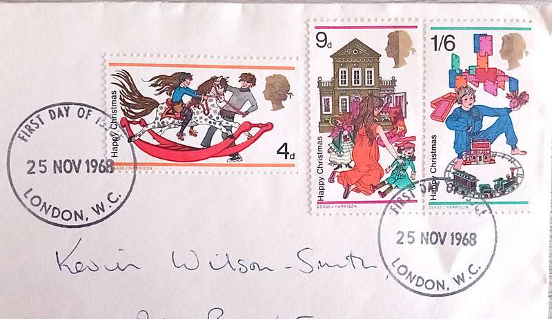 England 1968 Addressed FDC Christmas.