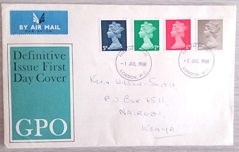 England 1968 Addressed FDC Definitive Issue First Day Cover GPO.