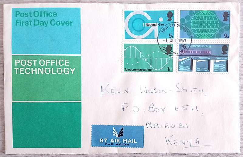 England 1969 Addressed FDC Post Office Technology.
