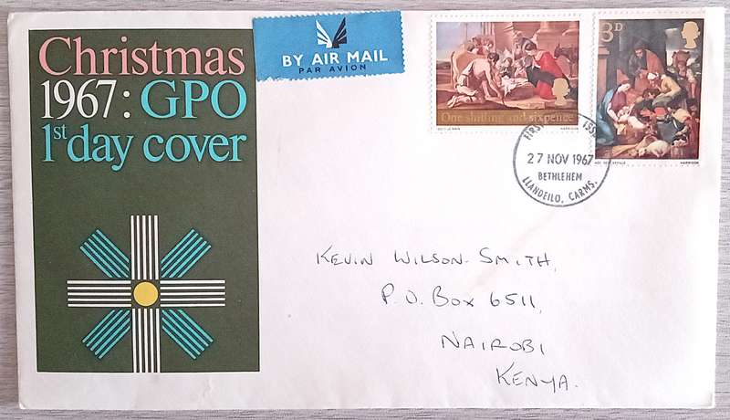 England 1967 Addressed FDC Christmas 1967.