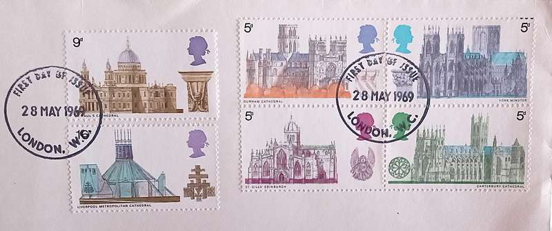 England 1969 Addressed FDC British Cathedrals.