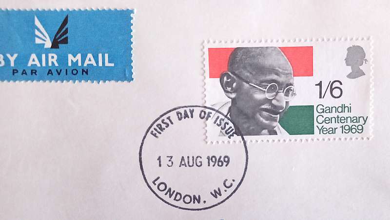 England 1969 Addressed FDC Gandhi Centenary Year 1969.