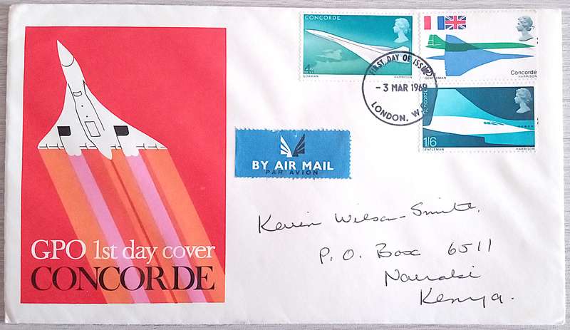 England 1969 Addressed FDC CONCORDE.