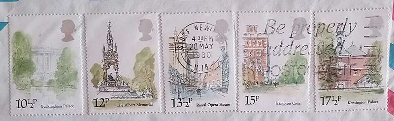 England 1980 Addressed Cover.