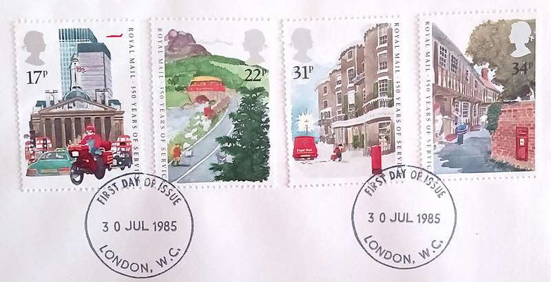 England 1985 Addressed First Day Cover ROYAL MAIL 350 years of service to the public.