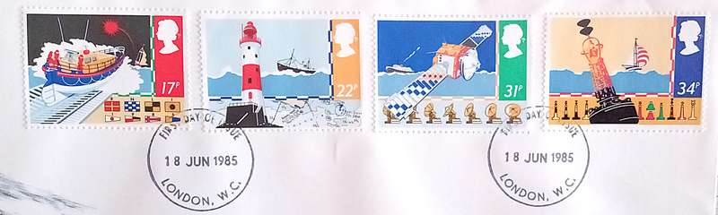 England 1985 Addressed First Day Cover SAFETY AT SEA.