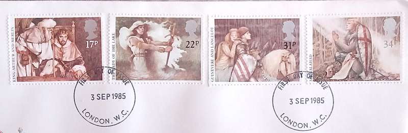 England 1985 Addressed First Day Cover Arthurian LegendS.