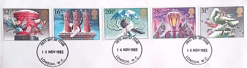 England 1983 Addressed First Day Cover Christmas 1983.