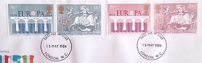 England 1984 Addressed First Day Cover Europa CEPT 25th Anniversary-The Second European Election.