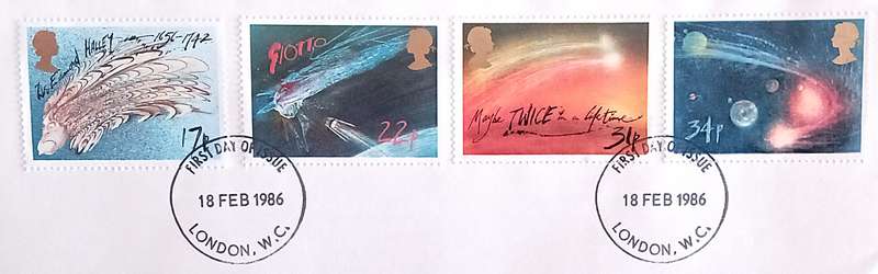 England 1986 Addressed First Day Cover HALLEY'S COMET.