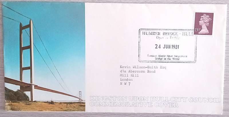 England 1981 Addressed Signed First Day Cover KINGSTON UPON HULL CITY COUNCIL COMMEMORATIVE COVER.