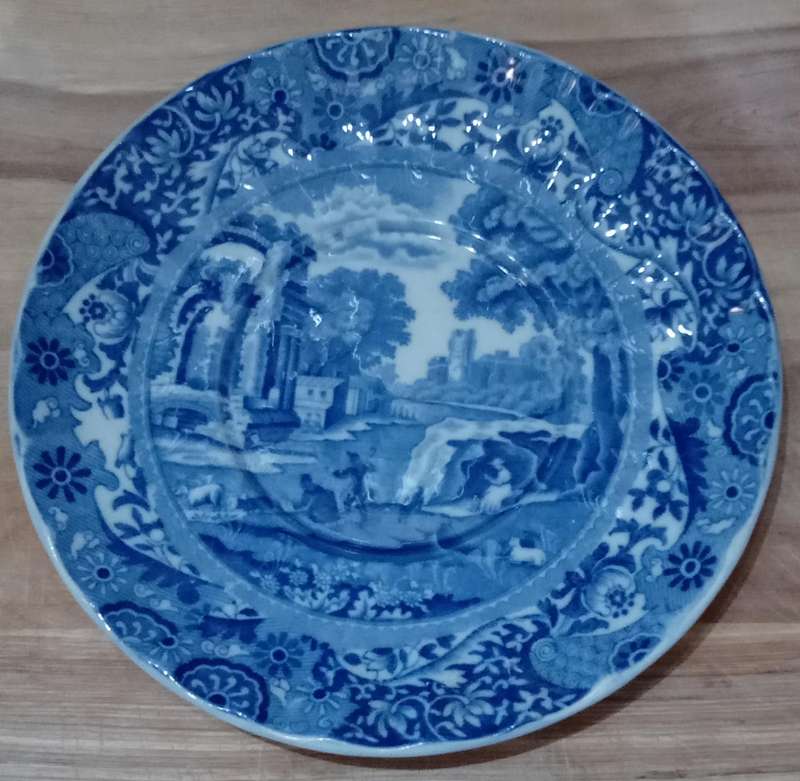 Spode Italian sideplate. Blue and White