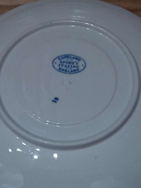 Spode Italian sideplate. Blue and White