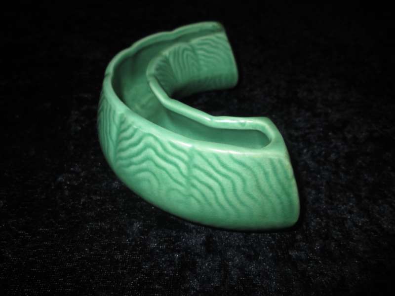 Vintage Green Half Circle Sylvac England Flower or Posy Vase