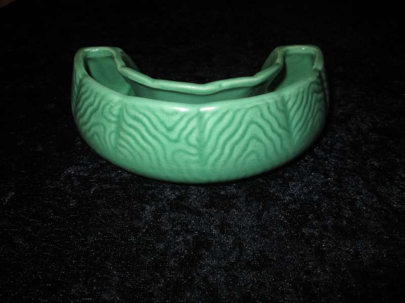 Vintage Green Half Circle Sylvac England Flower or Posy Vase