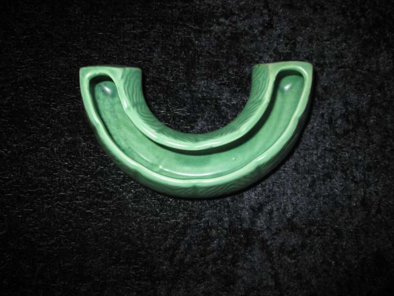 Vintage Green Half Circle Sylvac England Flower or Posy Vase