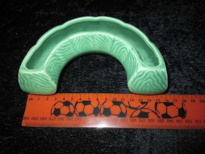 Vintage Green Half Circle Sylvac England Flower or Posy Vase